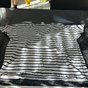 J. Crew Navy and White Striped Tee